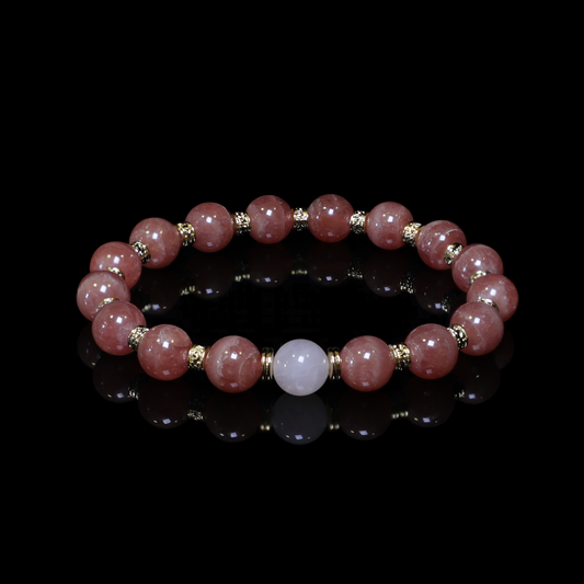 Rhodochrosite jade bracelet(9mm)