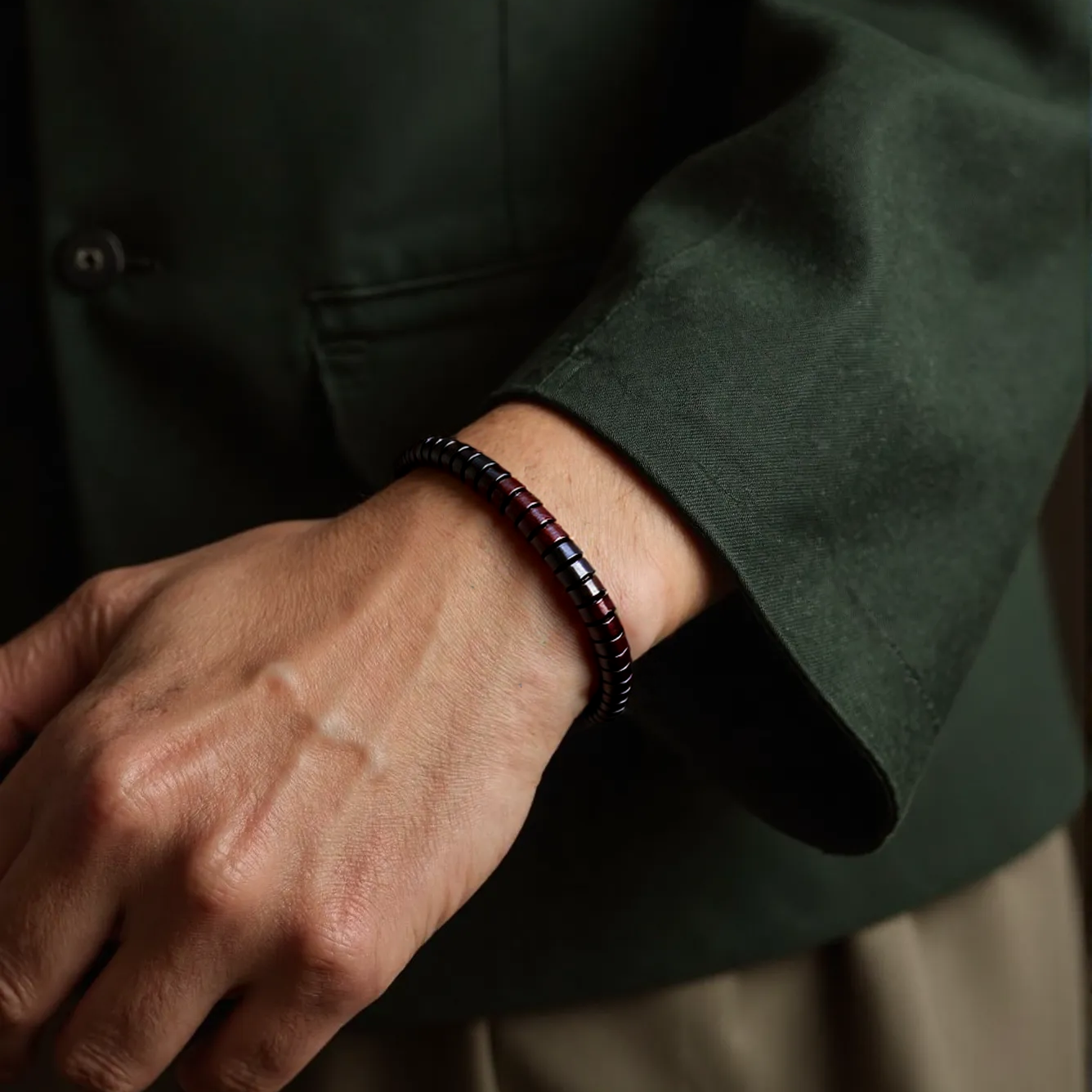 Pterocarpus santalinus spacer bracelet I(7mm)