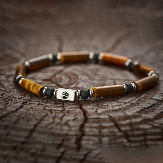 Tiger Eye × Miyuki Minimalist Bracelet — 4mm