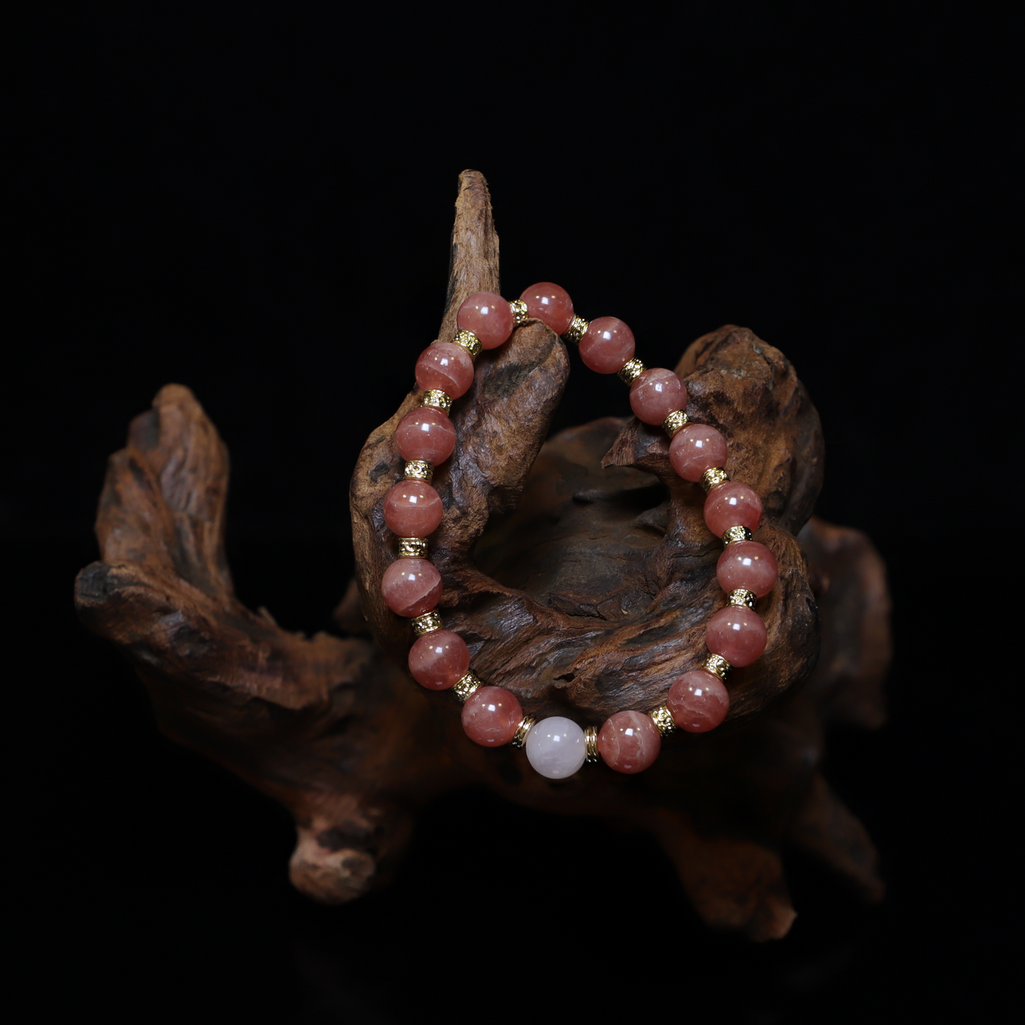 Rhodochrosite jade bracelet(9mm)