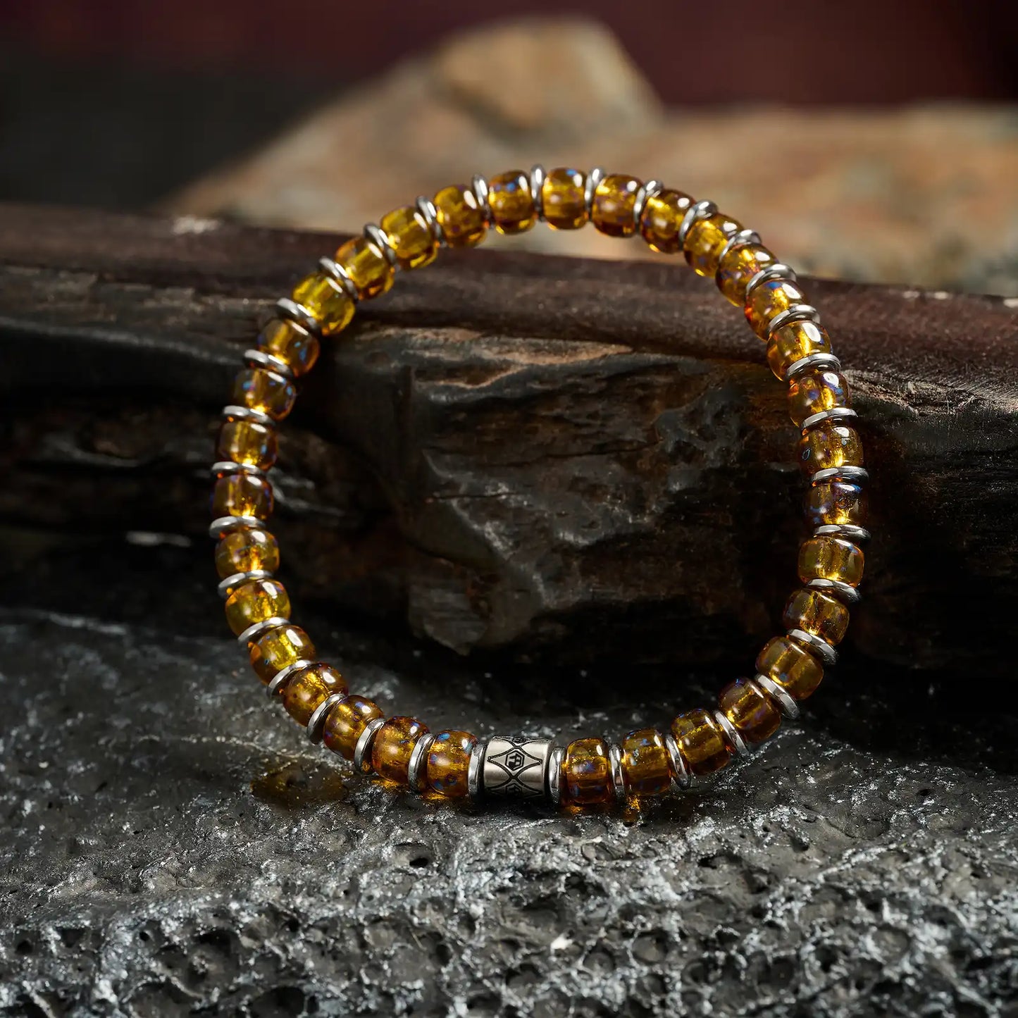 Liquid Sunshine Czech Beads Bracelet — 6mm