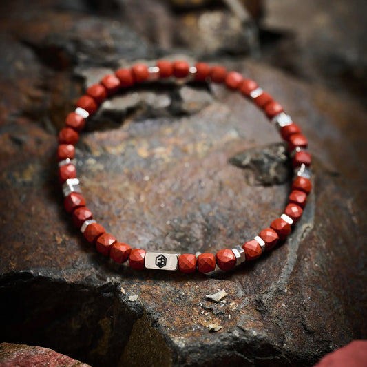 Natural Red Jasper Bracelet — 4mm