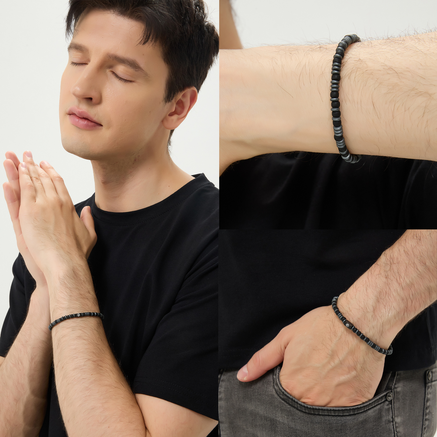 Black Night Miyuki Seed Beads Bracelet I — 4mm