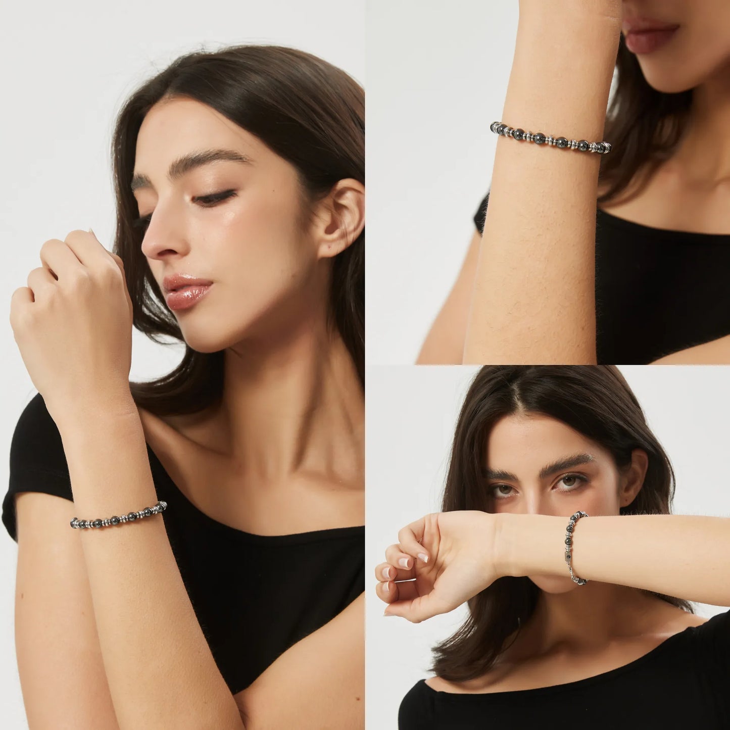 Hematite Guardian Couples Bracelet — 6mm