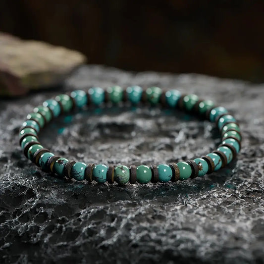Camel-Turquoise Hematite Bracelet(6mm)