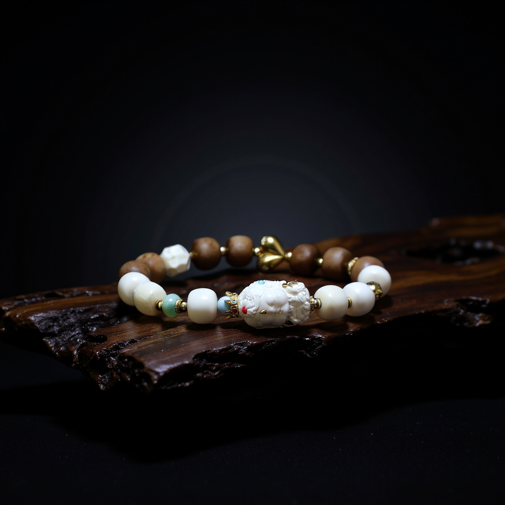 Mountain Sandalwood and Mammoth Ivory Bracelet
