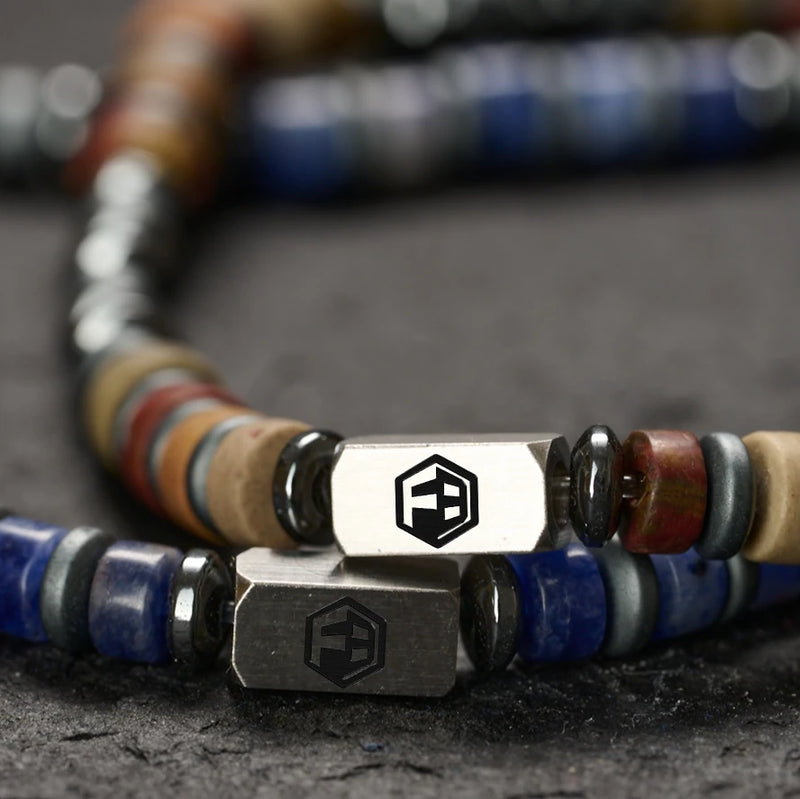 Picasso Hematite Refined Bead Bracelet — 4mm