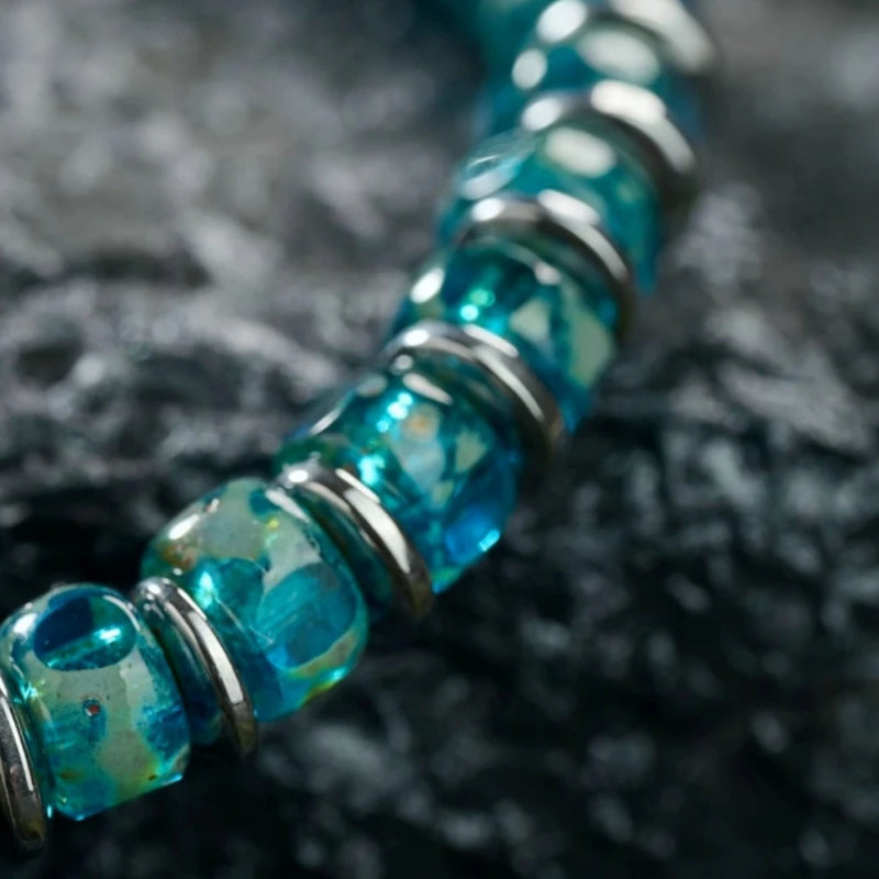 Poseidon Pact Czech Glass Bracelet — 6mm