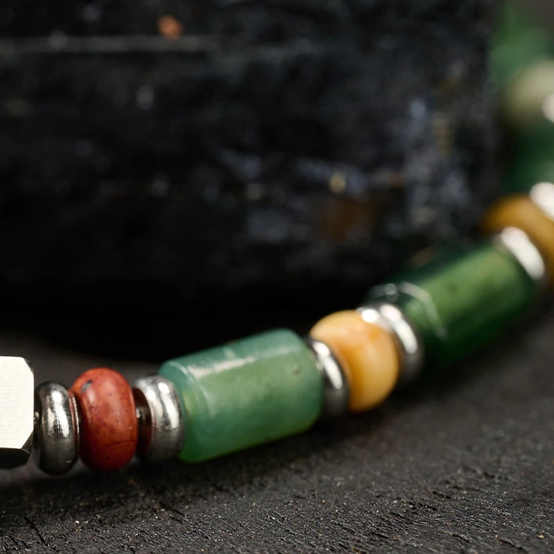 Xiuyu Jade × Picasso Spindle Beads Bracelet— 6mm