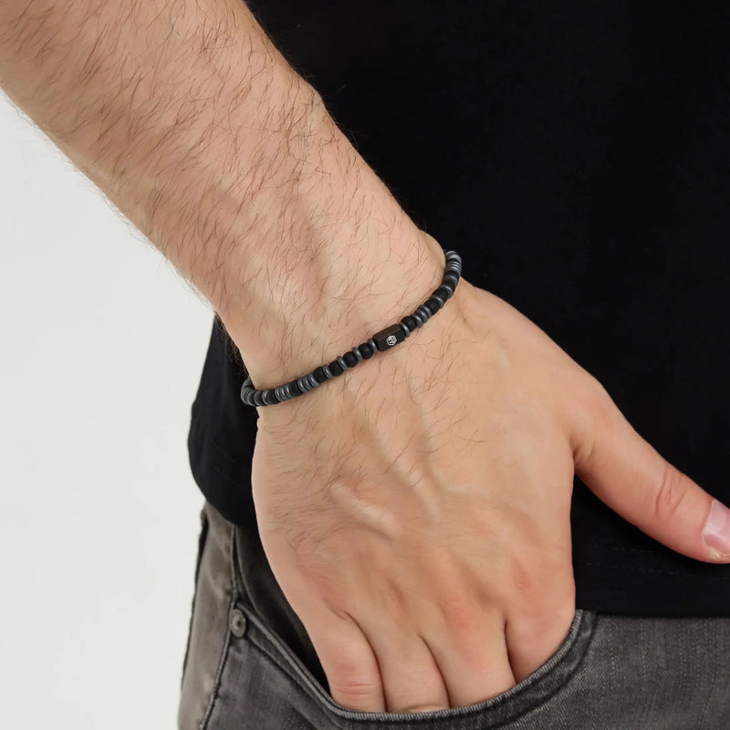 Black Night Miyuki Seed Beads Bracelet I — 4mm