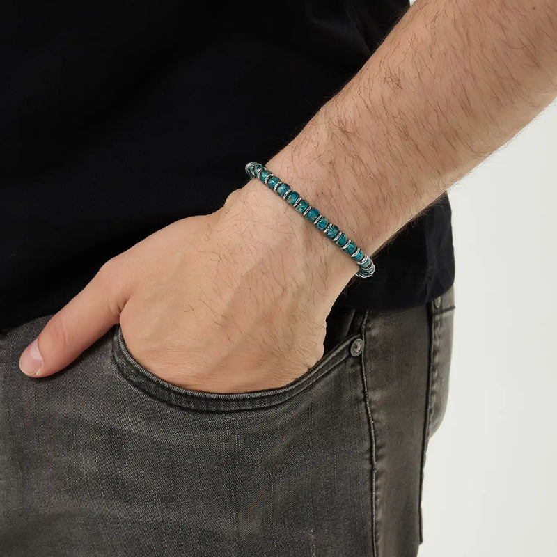 Poseidon Pact Czech Glass Bracelet — 6mm