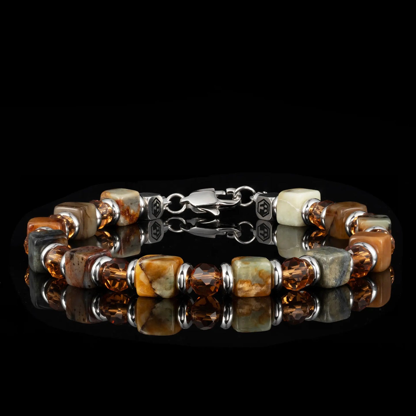 Xiuyan Jade × Crystal Bracelet — 6mm