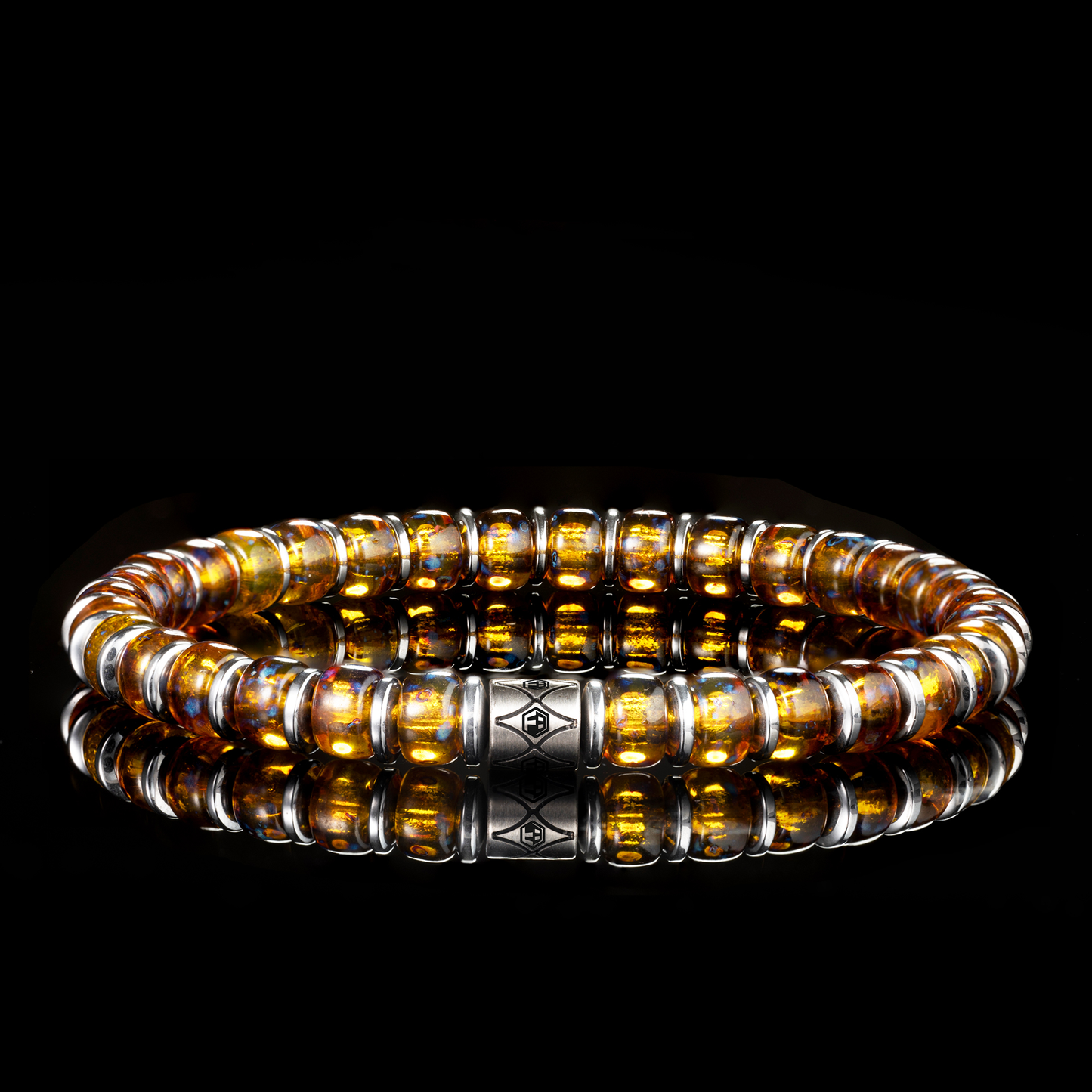 Liquid Sunshine Czech Beads Bracelet — 6mm