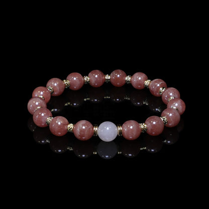 Rhodochrosite jade bracelet（9mm）