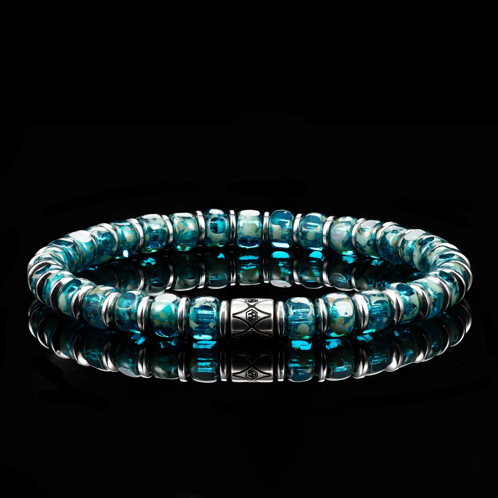 Poseidon Pact Czech Glass Bracelet — 6mm