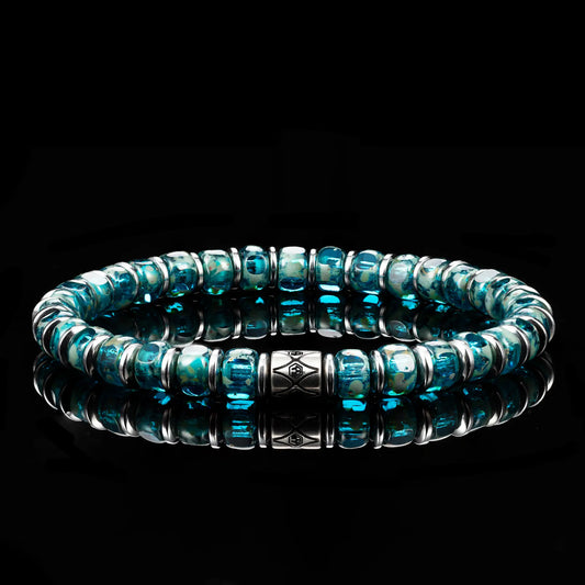 Poseidon Pact Czech Glass Bracelet — 6mm