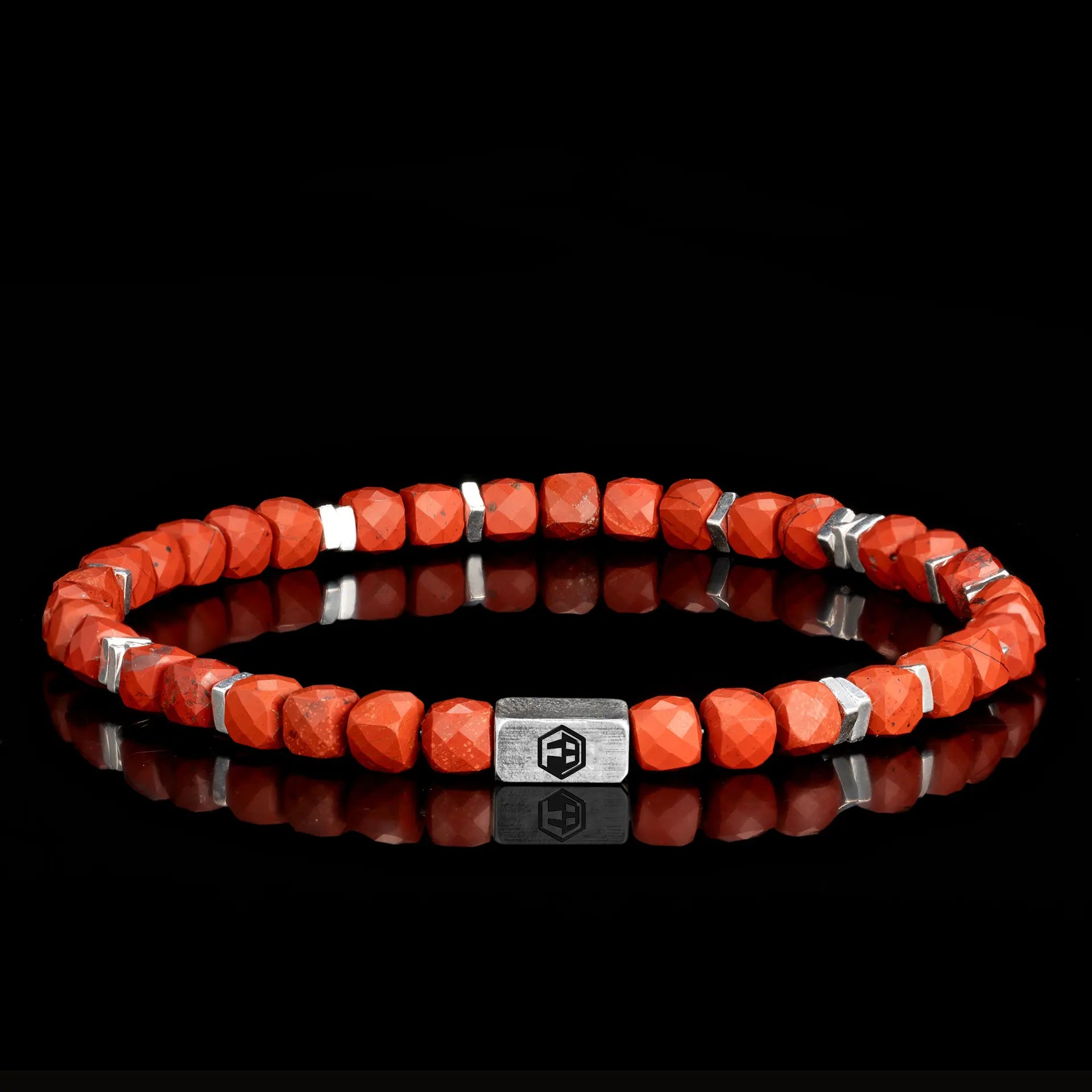 Natural Red Jasper Bracelet — 4mm