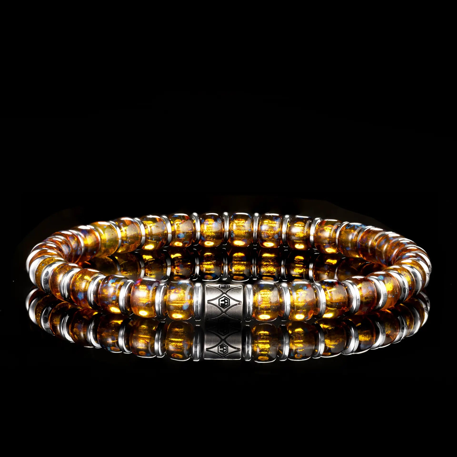 Liquid Sunshine Czech Beads Bracelet — 6mm