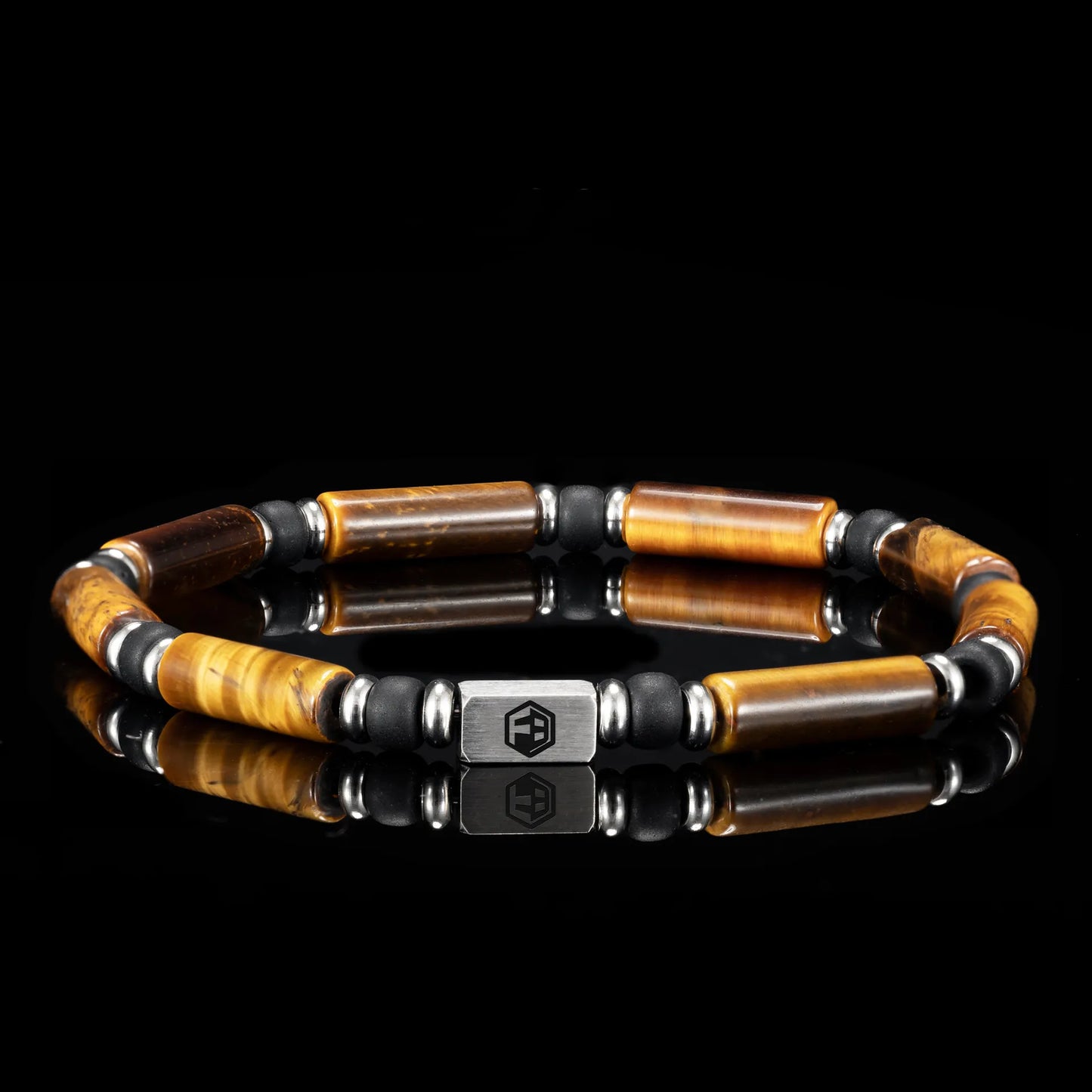 Tiger Eye × Miyuki Minimalist Bracelet — 4mm