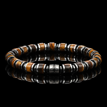 Tiger Eye & Hematite Bracelet —  6mm