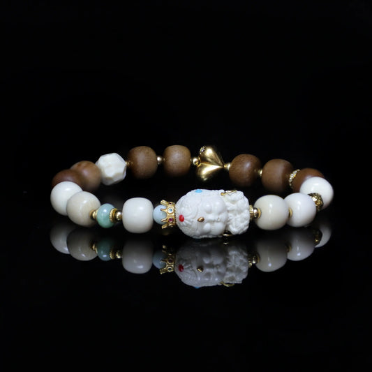 Mountain Sandalwood and Mammoth Ivory Bracelet