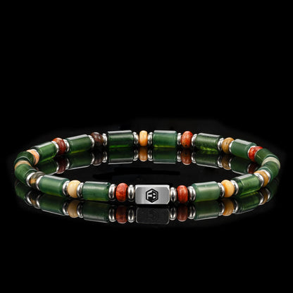 Xiuyu Jade × Picasso Spindle Beads Bracelet— 6mm
