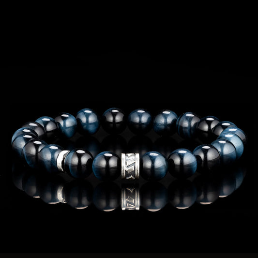 Natural Blue Tiger Eye Bracelet — 8mm