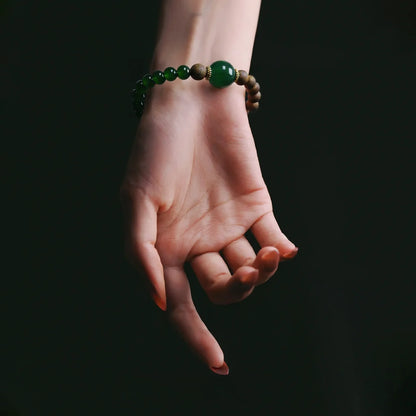 กำไลข้อมือไม้กฤษณา-แจสเปอร์ 