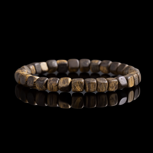Agarwood Square Bead Bracelet（6mm）