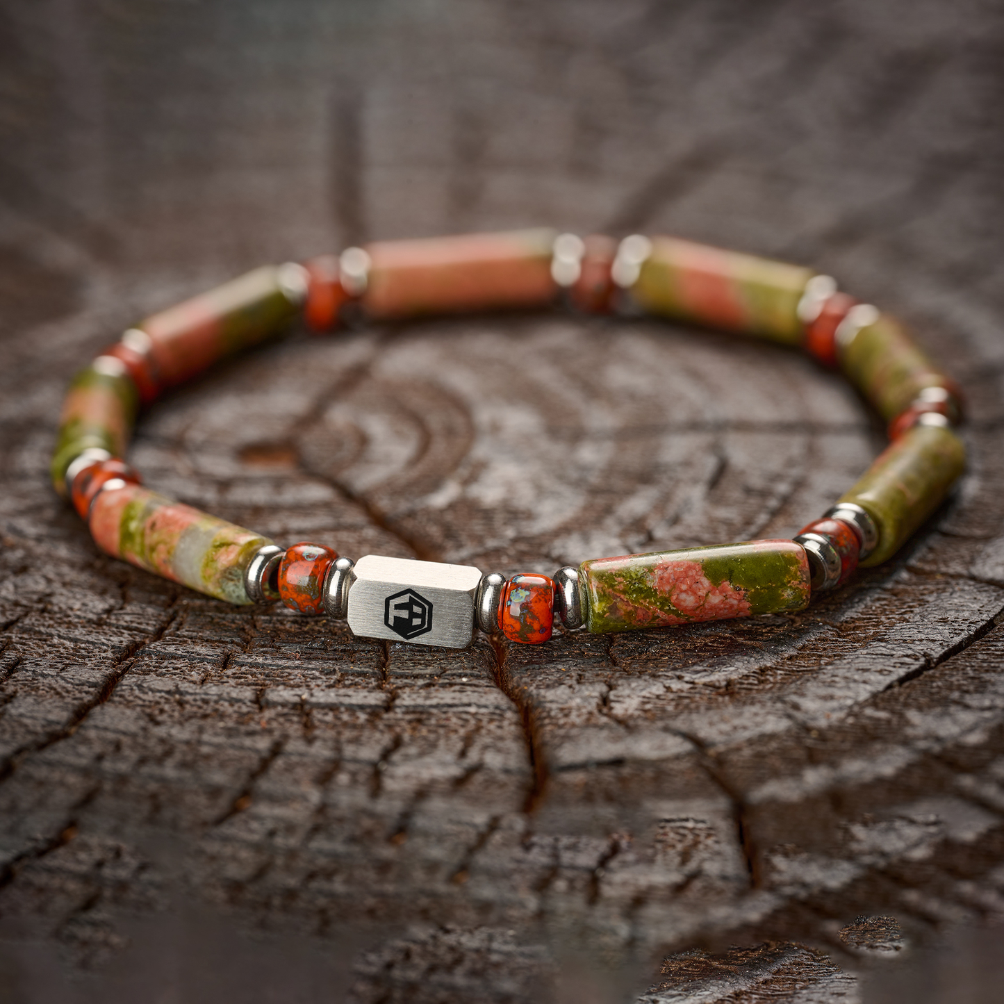 Epidote Minimalist Bracelet — 4mm