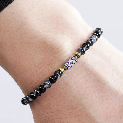 กำไลข้อมือเคลือบอีนาเมลควอตซ์รูทิเลต (7 มม.)