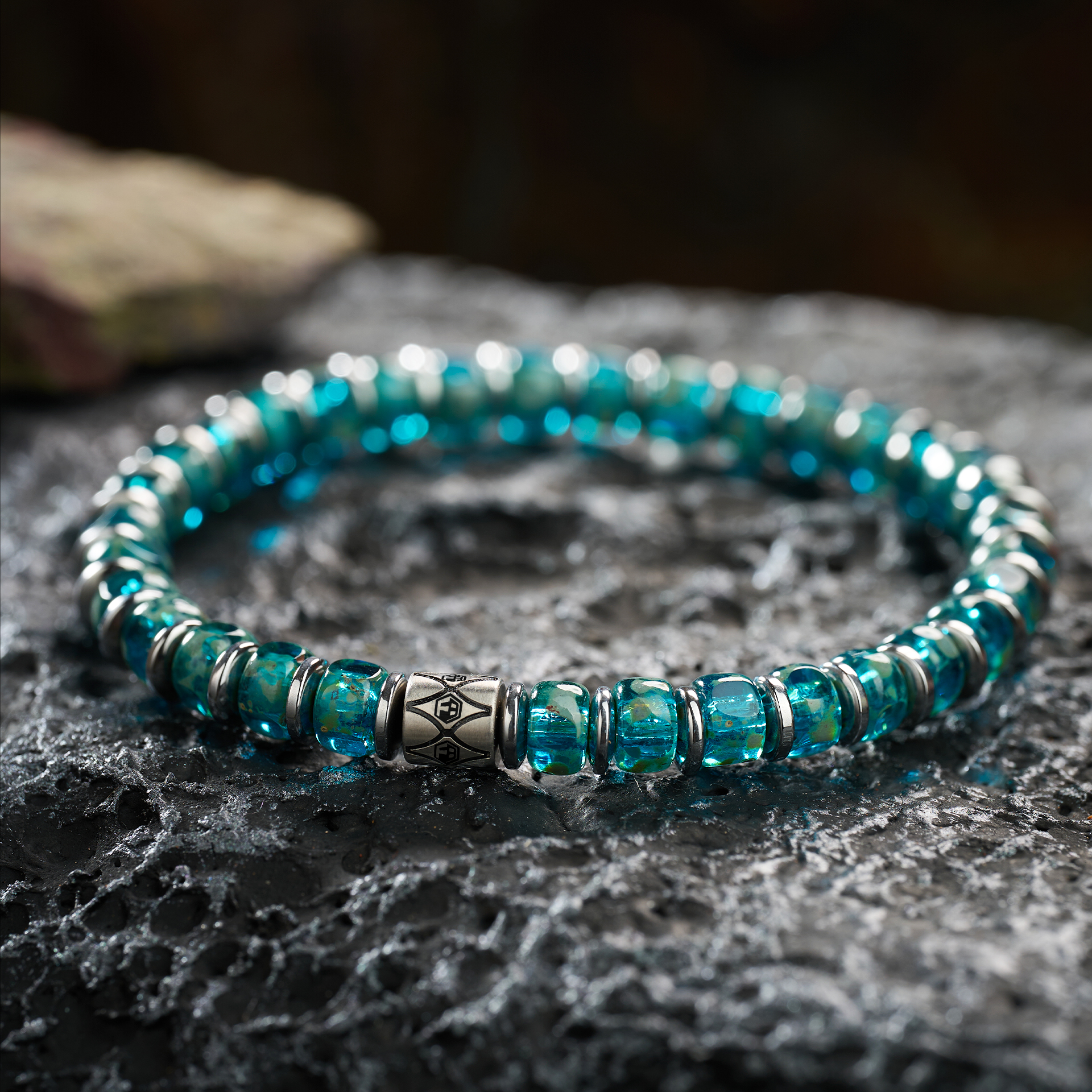 Poseidon Pact Czech Glass Bracelet — 6mm