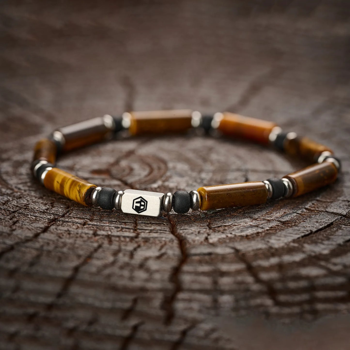 Tiger Eye × Miyuki Minimalist Bracelet — 4mm