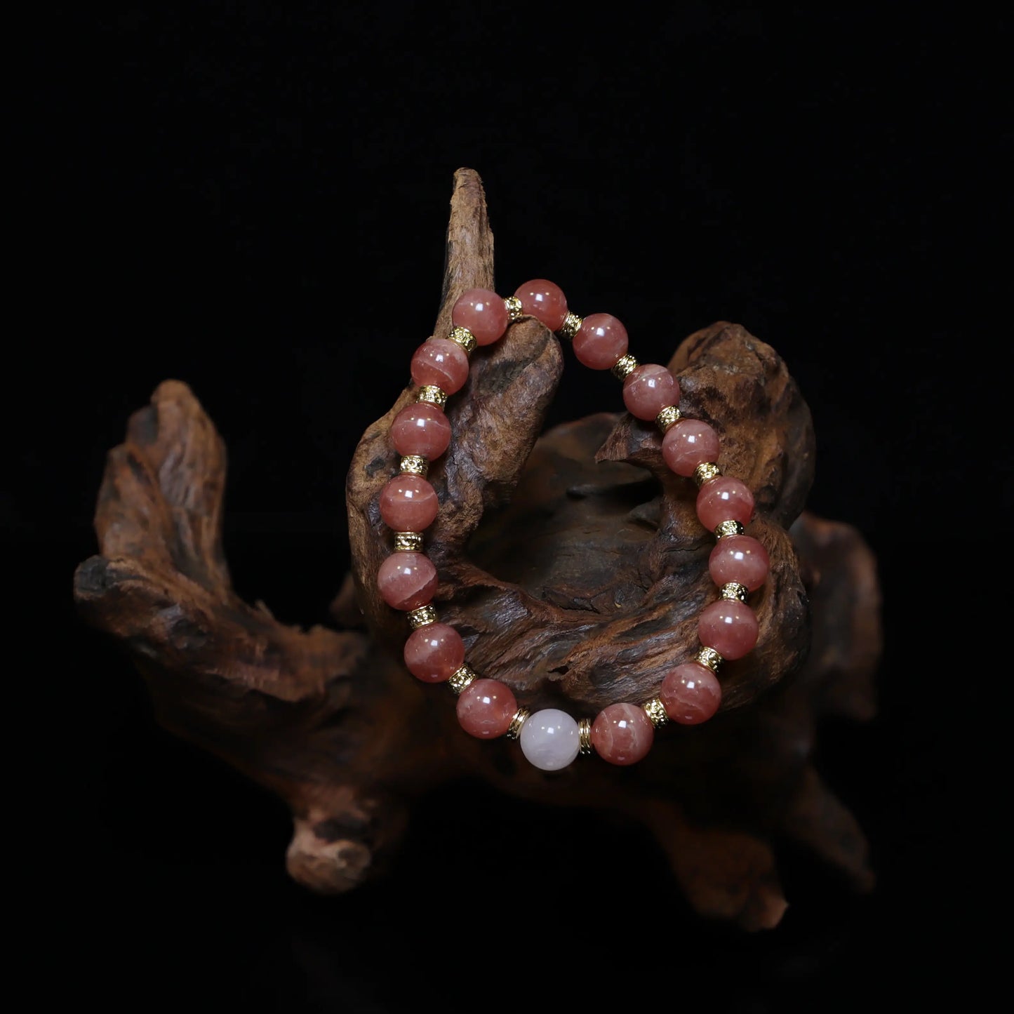 Rhodochrosite jade bracelet（9mm）