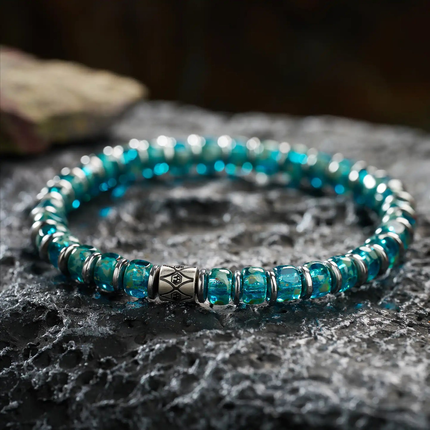 Poseidon Pact Czech Glass Bracelet — 6mm