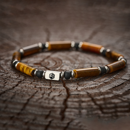 Tiger Eye × Miyuki Minimalist Bracelet — 4mm