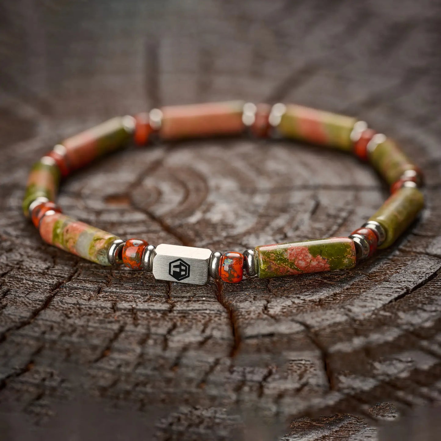 Epidote Minimalist Bracelet — 4mm