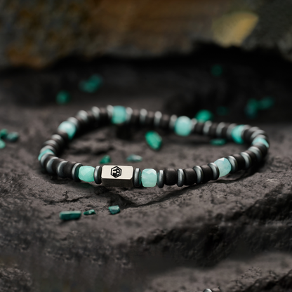 Amazonite & Miyuki Seed Beads & Hematite Bracelet I — 4mm