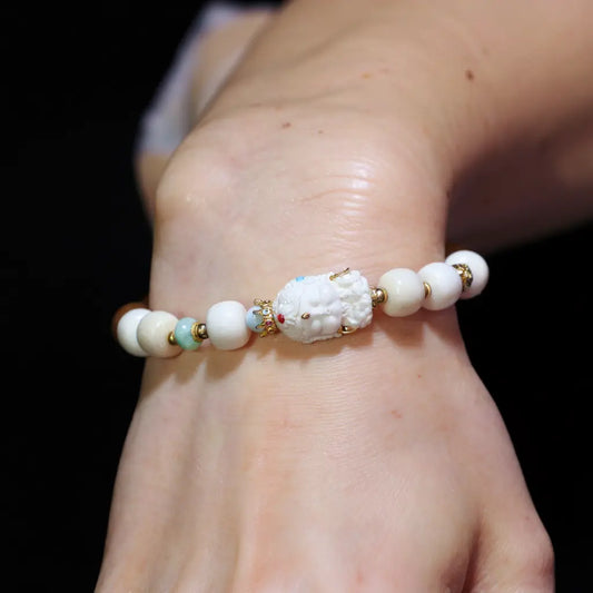 Mountain Sandalwood and Mammoth Ivory Bracelet