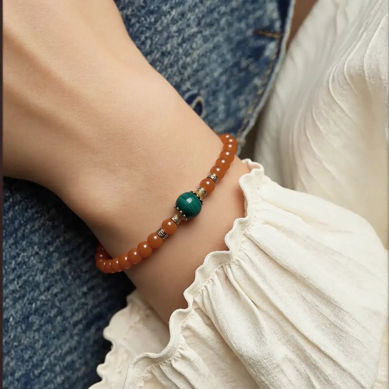 Quartz jade bracelet I（6mm）