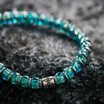 Poseidon Pact Czech Glass Bracelet — 6mm