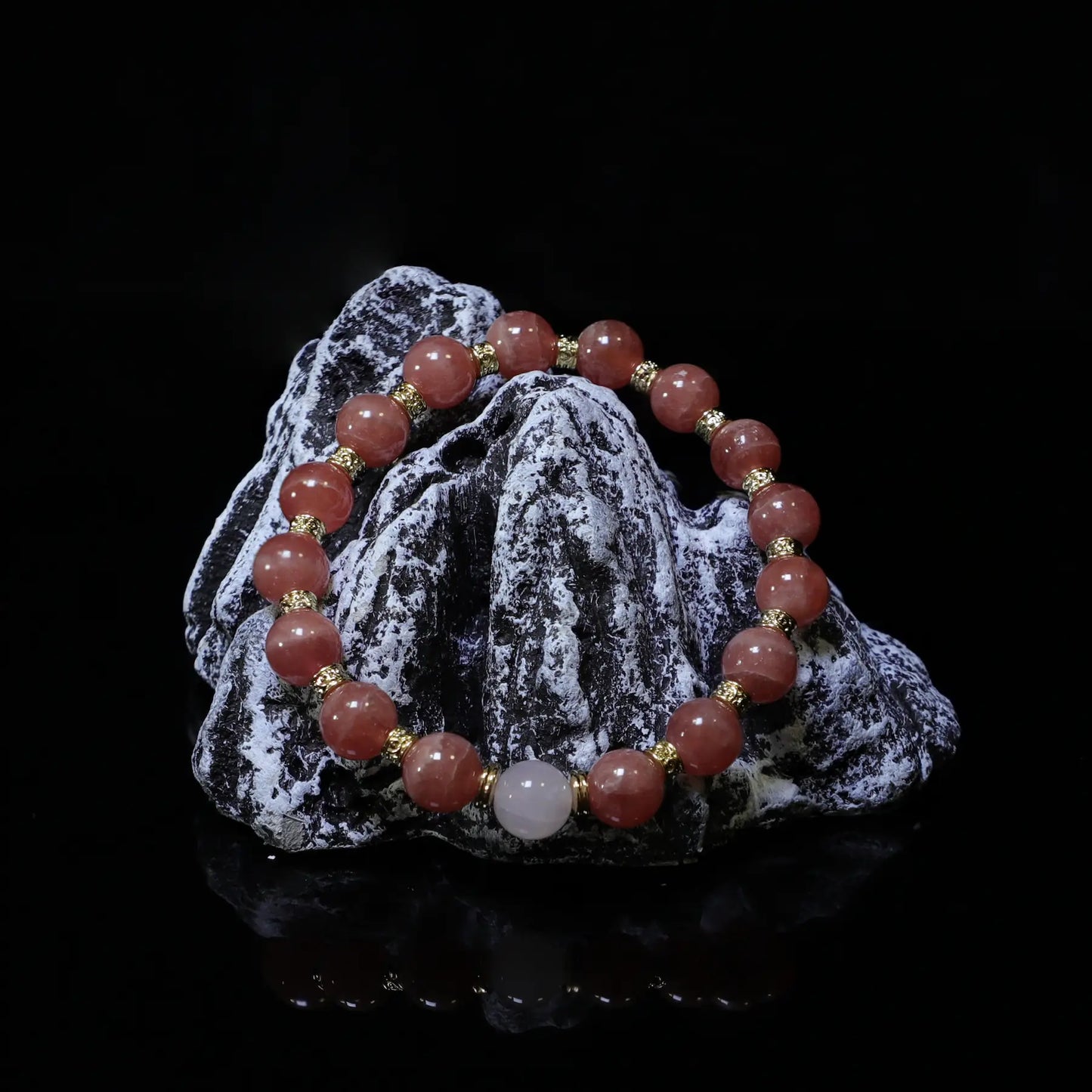 Rhodochrosite jade bracelet（9mm）