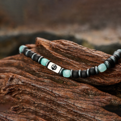 Amazonite & Miyuki Seed Beads & Hematite Bracelet I — 4mm