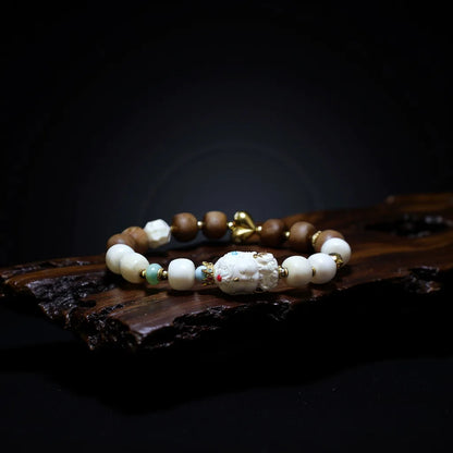 กำไลข้อมือไม้จันทน์ภูเขาและงาช้างแมมมอธ