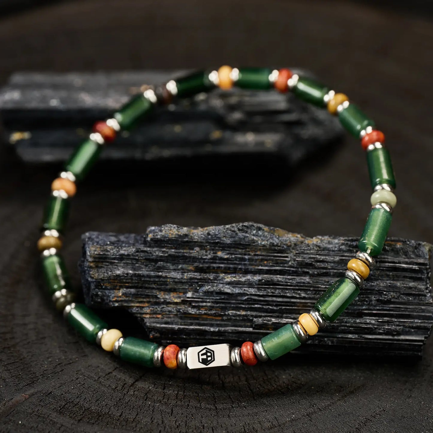 Xiuyu Jade × Picasso Spindle Beads Bracelet— 6mm