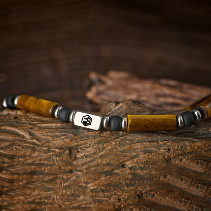 Tiger Eye × Miyuki Minimalist Bracelet — 4mm
