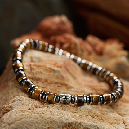 Tiger Eye & Hematite Bracelet —  6mm