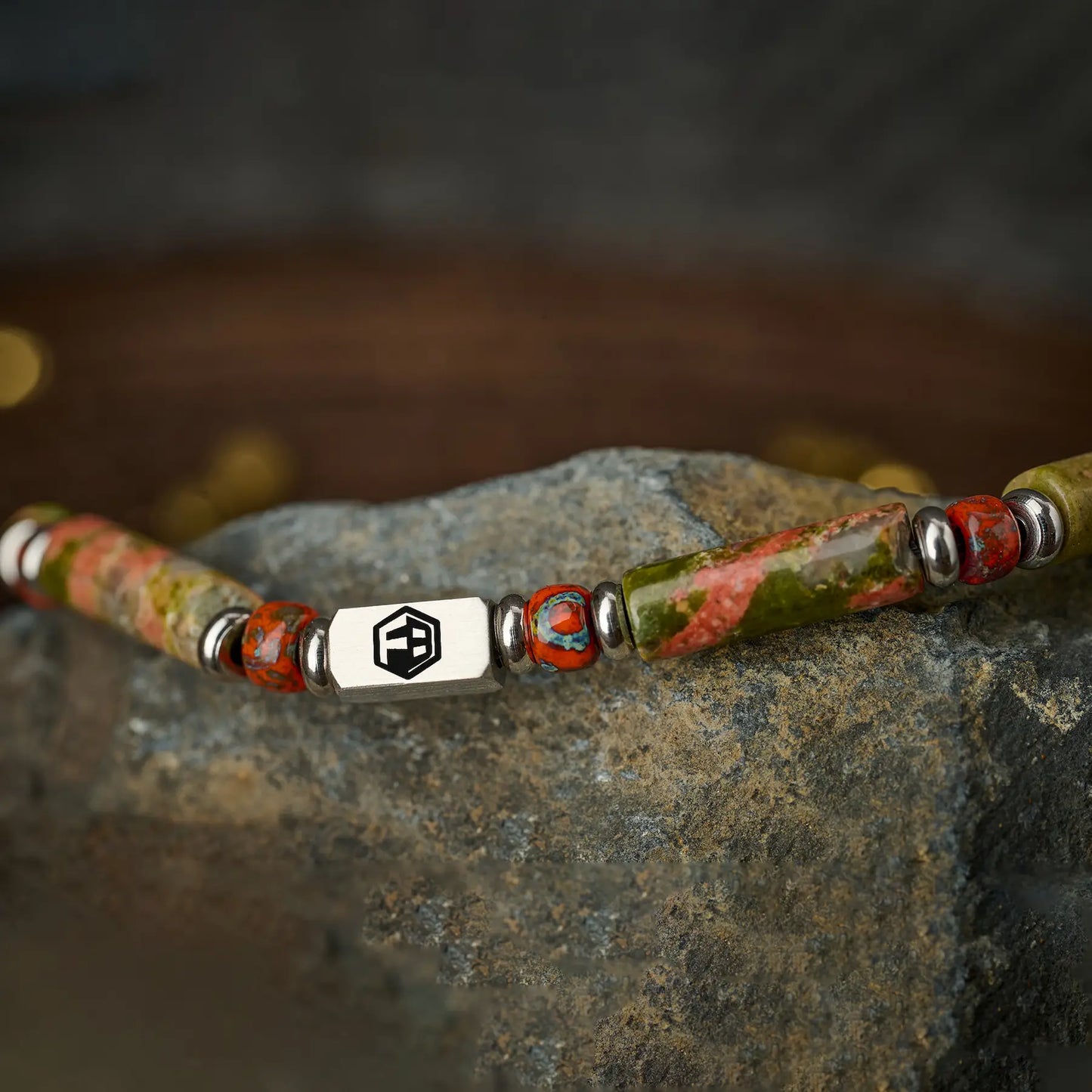 Epidote Minimalist Bracelet — 4mm