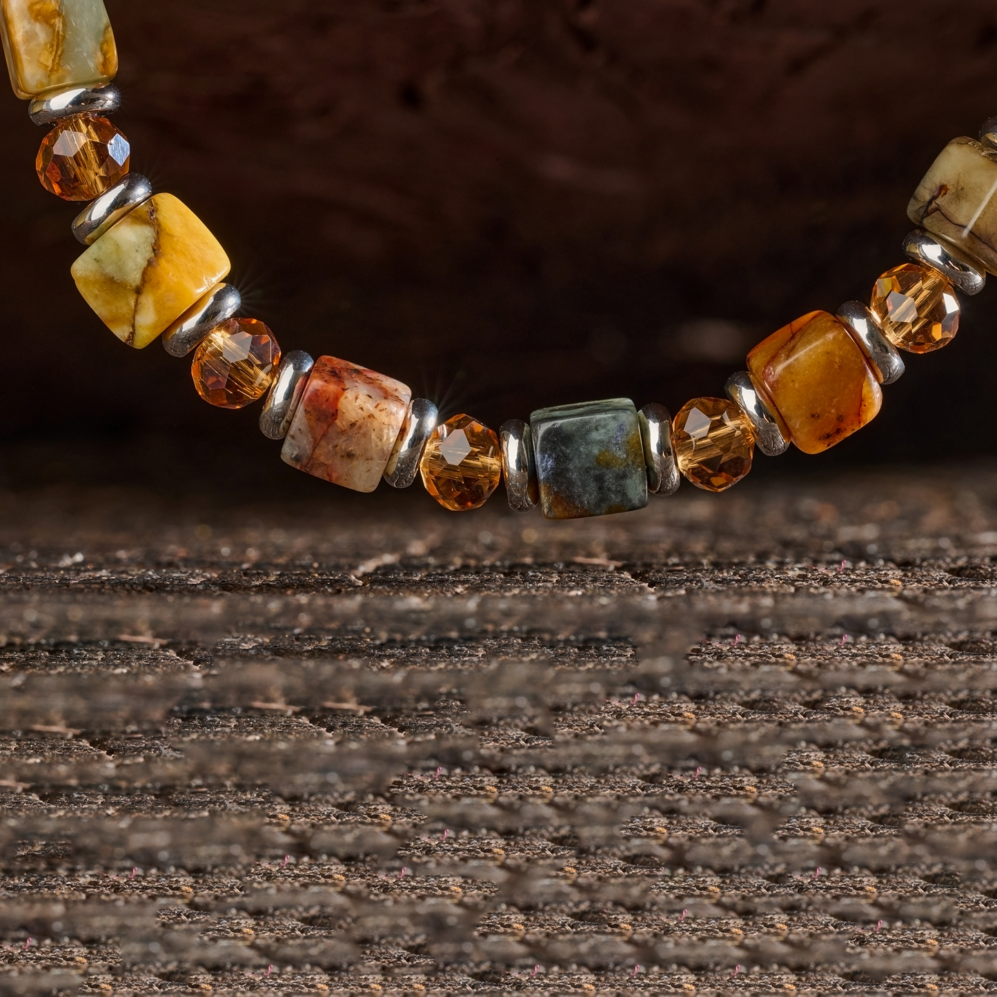 Xiuyan Jade × Crystal Bracelet — 6mm