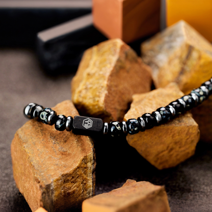 Black Night Miyuki Seed Beads Bracelet — 4mm